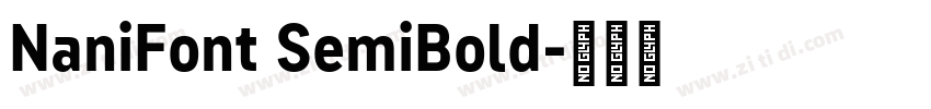 NaniFont SemiBold字体转换